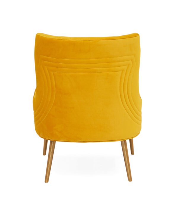 Mueble Modrest Everly - Silla decorativa
  contemporánea de terciopelo amarillo – Envíos a todo México | FurnitureMX