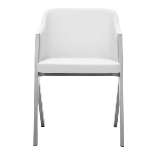 Mueble Modrest Darcy Silla de comedor moderna de
  polipiel blanca (juego de 2) – Envíos a todo México | FurnitureMX
