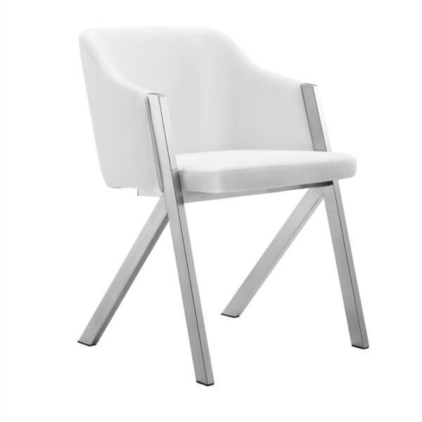 Mueble Modrest Darcy Silla de comedor moderna de
  polipiel blanca (juego de 2) – Envíos a todo México | FurnitureMX