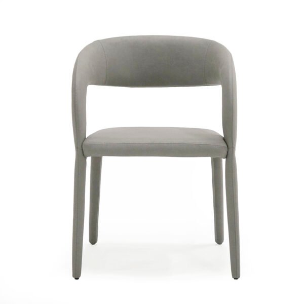 Mueble Modrest Faerron - Silla de comedor moderna
  de polipiel gris – Envíos a todo México | FurnitureMX