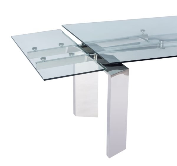 Mesa de comedor Modrest Viking - Mesa de comedor
  moderna extensible de cristal – Envíos a todo México | FurnitureMX