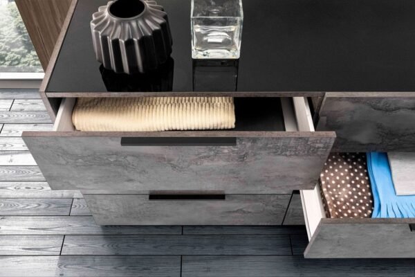 Cómoda Nova Domus Ferrara - Cómoda moderna gris
  óxido volcán – Envíos a todo México | FurnitureMX