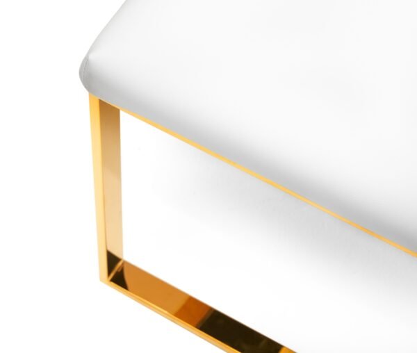 Mueble Modrest Frankie - Silla de comedor
  contemporánea blanca y dorada – Envíos a todo México | FurnitureMX
