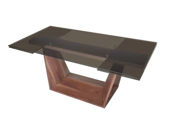 Mesa de comedor Mesa de comedor extensible moderna
Modrest Babia de cristal ahumado y nogal – Envíos a todo México | FurnitureMX