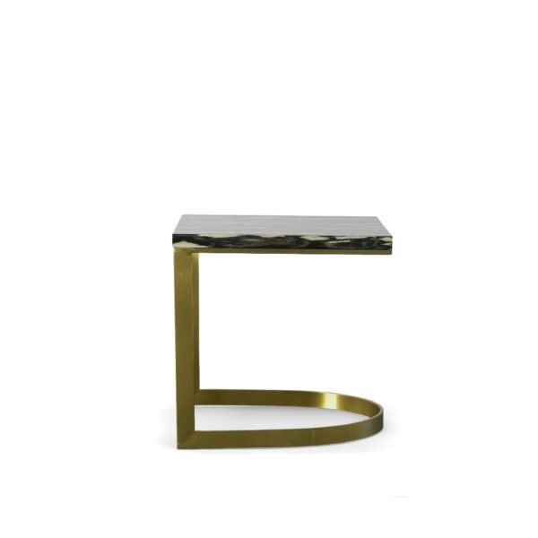 Mueble Modrest Greely - Mesa auxiliar de mármol
  negro y dorado Glam – Envíos a todo México | FurnitureMX