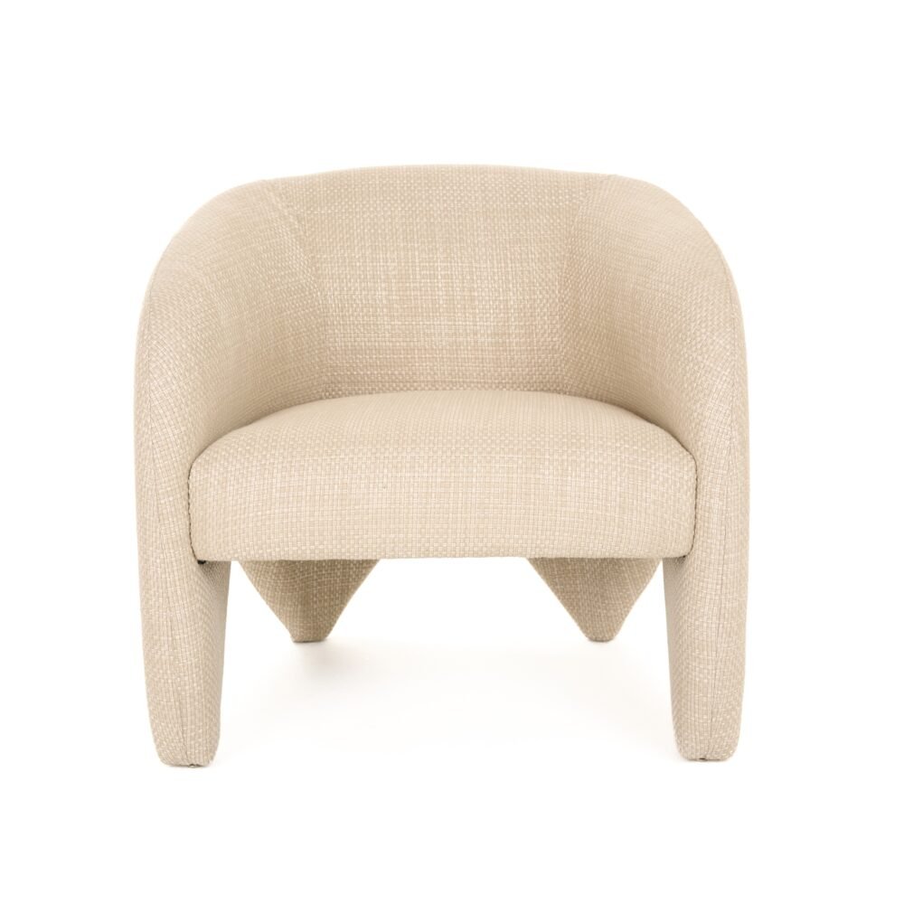 Modrest Halton – Silla decorativa moderna de tela beige