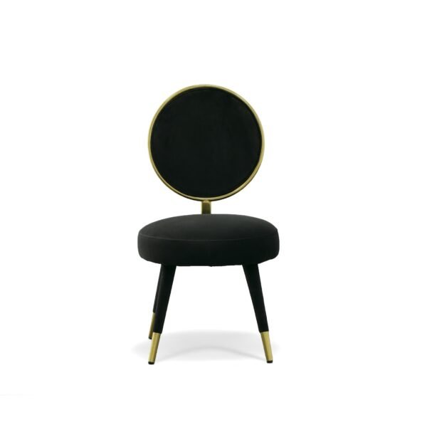 Mueble Modrest Haswell - Silla decorativa de
  terciopelo negro Glam (juego de dos) – Envíos a todo México | FurnitureMX