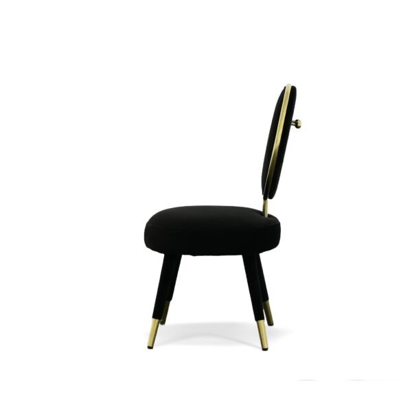 Mueble Modrest Haswell - Silla decorativa de
  terciopelo negro Glam (juego de dos) – Envíos a todo México | FurnitureMX