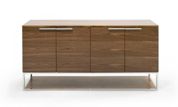 Mueble Modrest Heloise - Buffet moderno de nogal y
  acero inoxidable – Envíos a todo México | FurnitureMX