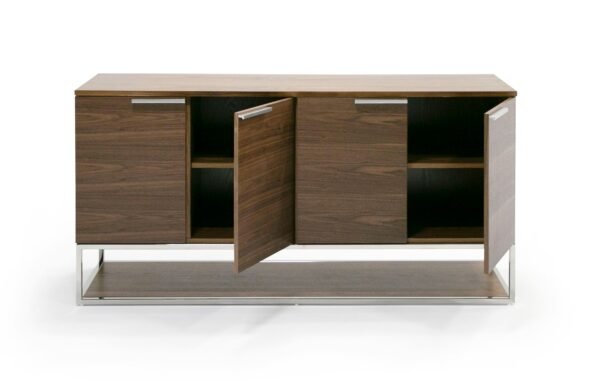 Mueble Modrest Heloise - Buffet moderno de nogal y
  acero inoxidable – Envíos a todo México | FurnitureMX