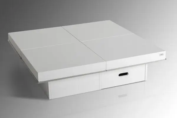 Mueble Horizon - Mesa de centro moderna de
cocodrilo blanco con cuadrados extraíbles – Envíos a todo México |
FurnitureMX