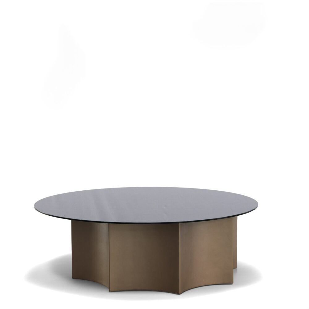 Modrest – Mesa de centro redonda moderna Ingram