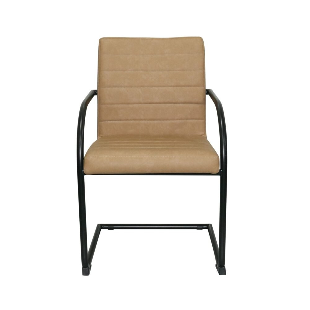 Modrest Ivey – Silla de comedor moderna color canela (juego de 2)
