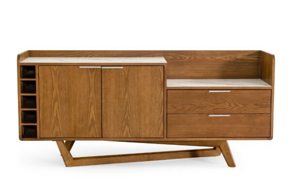 Mueble Modrest James - Buffet contemporáneo de
  nogal y blanco – Envíos a todo México | FurnitureMX