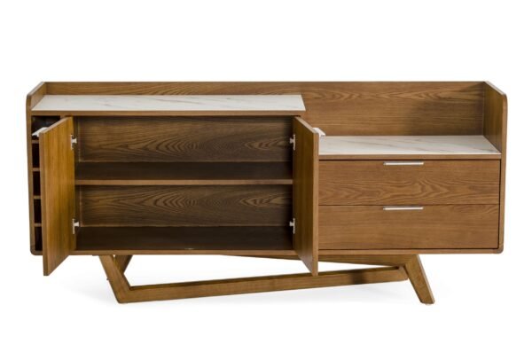 Mueble Modrest James - Buffet contemporáneo de
  nogal y blanco – Envíos a todo México | FurnitureMX
