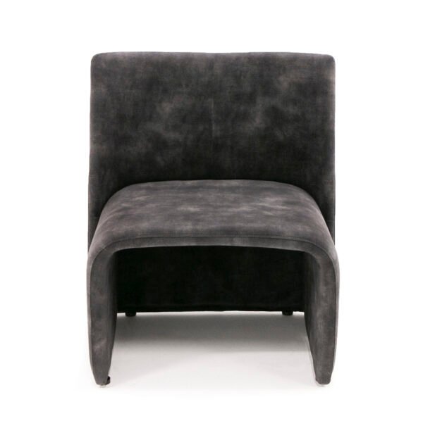 Mueble Modrest - Silla moderna de tela gris oscuro
  con acento Jarvis – Envíos a todo México | FurnitureMX