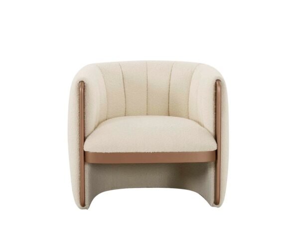 Mueble Modrest - Silla decorativa moderna de tela
  color crema Joselyn – Envíos a todo México | FurnitureMX