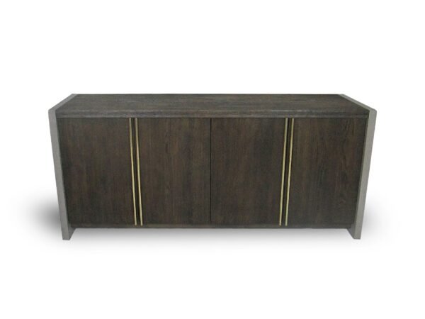 Mueble Modrest June - Buffet moderno en gris oscuro
  y nogal – Envíos a todo México | FurnitureMX
