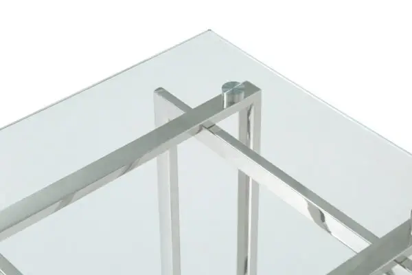 Mueble Mesa consola Modrest Valiant moderna de
vidrio y acero inoxidable – Envíos a todo México | FurnitureMX