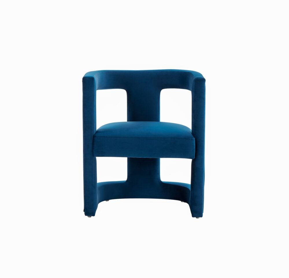 Modrest Kendra – Silla decorativa moderna de tela azul