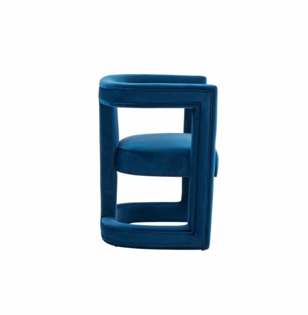 Mueble Modrest Kendra - Silla decorativa moderna de
  tela azul – Envíos a todo México | FurnitureMX