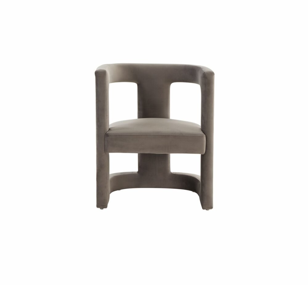Modrest Kendra – Silla decorativa moderna de tela gris
