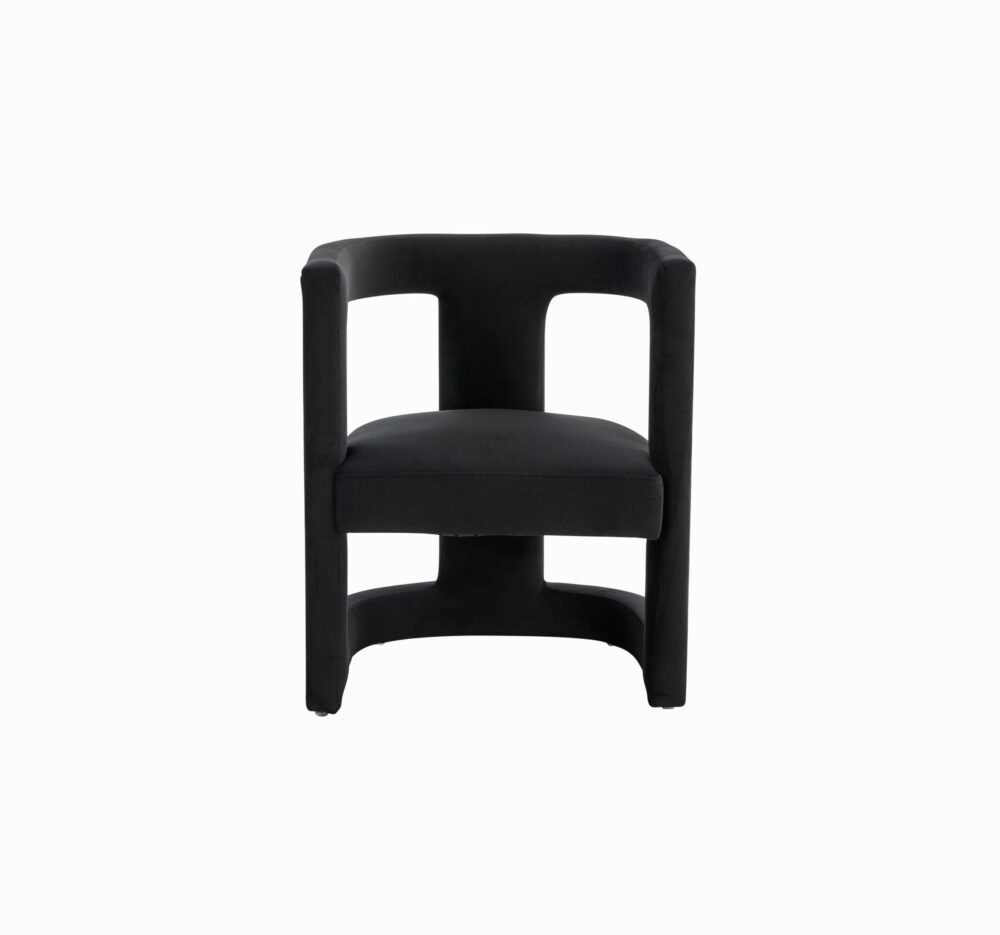Modrest Kendra – Silla decorativa moderna de tela negra
