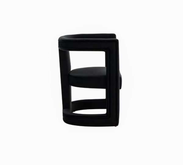 Mueble Modrest Kendra - Silla decorativa moderna de
  tela negra – Envíos a todo México | FurnitureMX