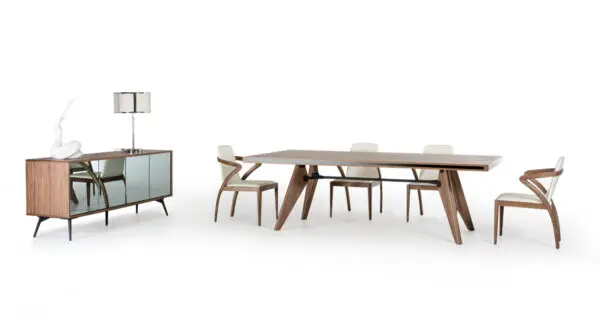 Mesa de comedor Mesa de comedor Modrest Kennedy
  Mid-Century de nogal – Envíos a todo México | FurnitureMX