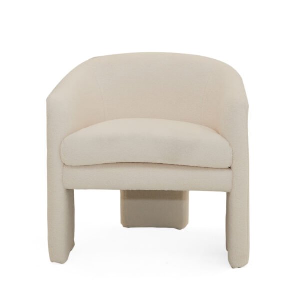 Mueble Modrest - Silla decorativa moderna de tela
  color blanco roto Khan – Envíos a todo México | FurnitureMX