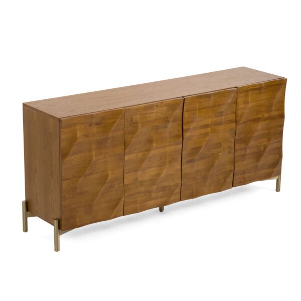 Mueble Modrest Killeen - Buffet moderno dorado +
  nogal – Envíos a todo México | FurnitureMX