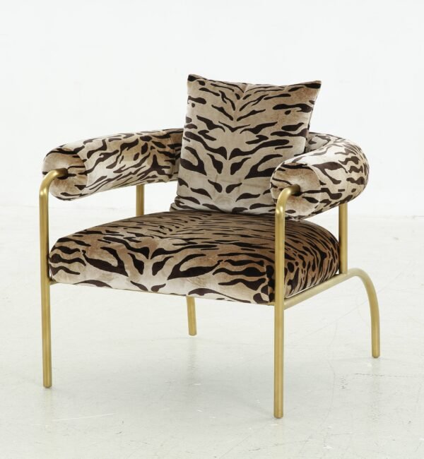 Mueble Modrest Kola - Silla decorativa con
  estampado de cebra dorada – Envíos a todo México | FurnitureMX