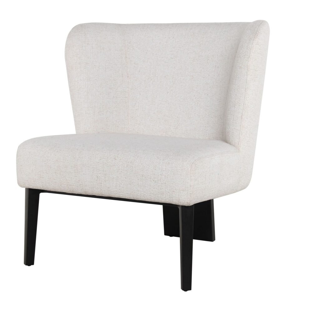 Divani Casa Ladean – Silla decorativa blanca moderna