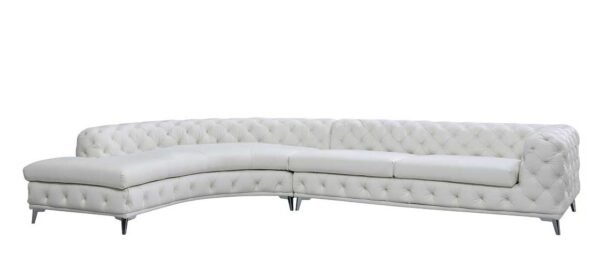 Sala DIvani Casa Kohl - Sofá seccional de forma
  curva LAF blanco contemporáneo con chaise – Envíos a todo México |
  FurnitureMX