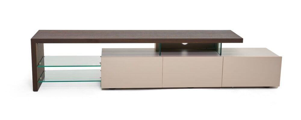 Mueble para TV Modrest Loreta moderno de roble ahumado