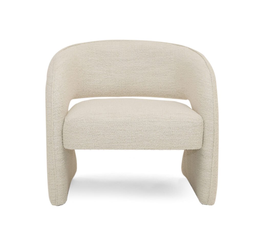 Modrest Luby – Silla decorativa moderna de tela color crema