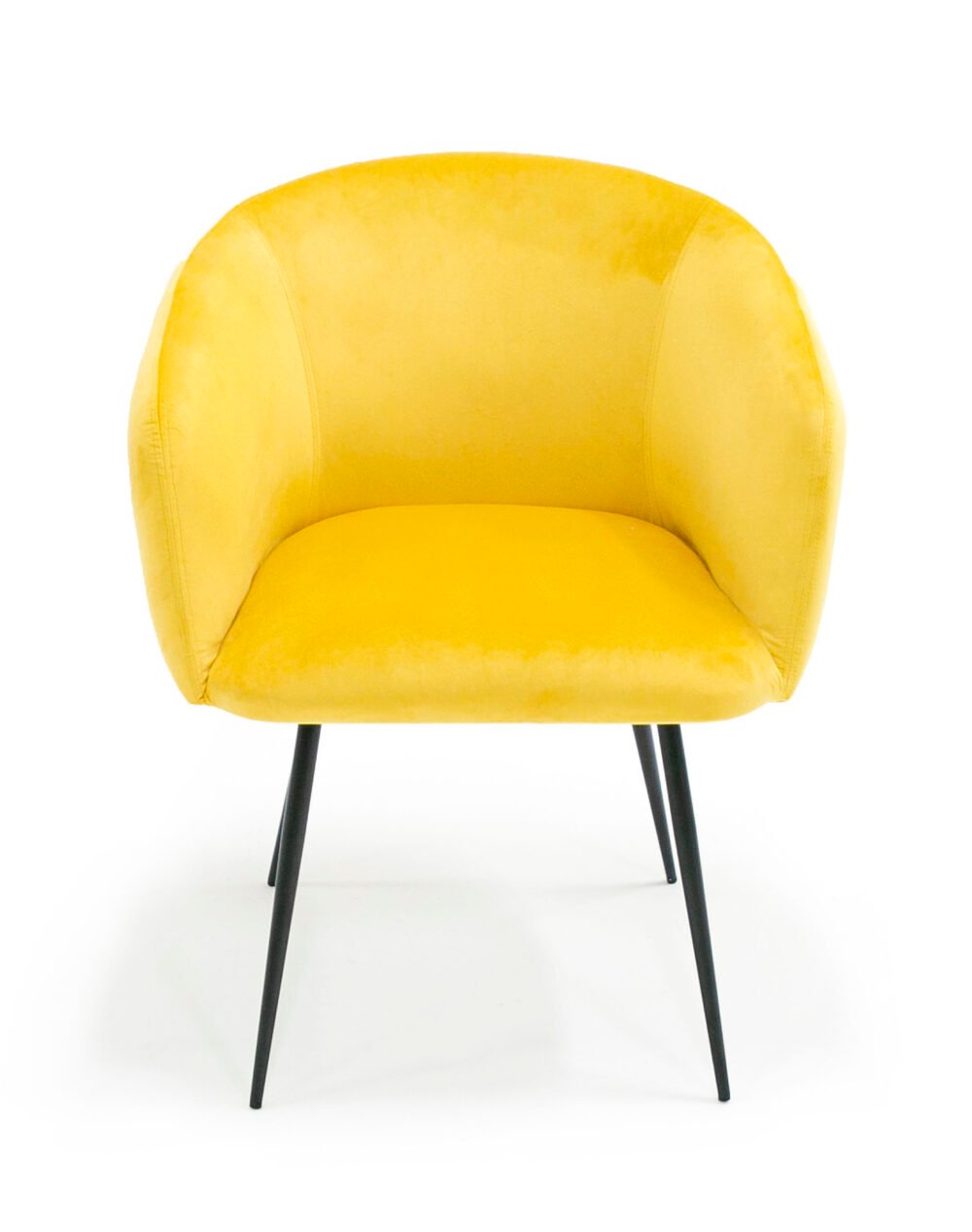 Modrest Luzerne – Silla de comedor moderna de terciopelo amarillo
