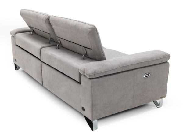 Sala Divani Casa Maine - Sofá moderno de tela gris
  claro con sillones reclinables eléctricos – Envíos a todo México |
  FurnitureMX