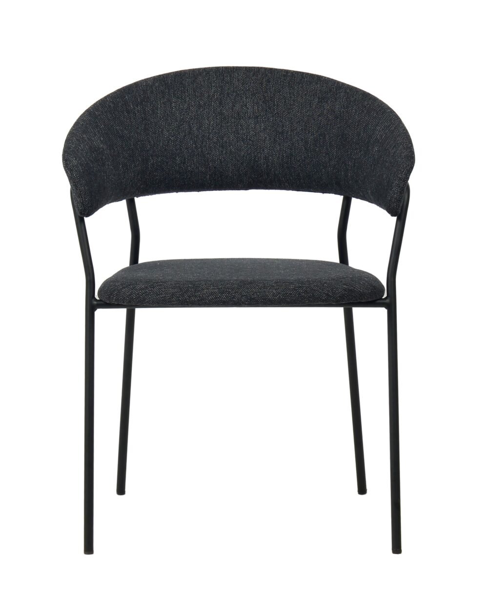Modrest Marlynn – Juego de 2 sillas de comedor modernas en gris oscuro