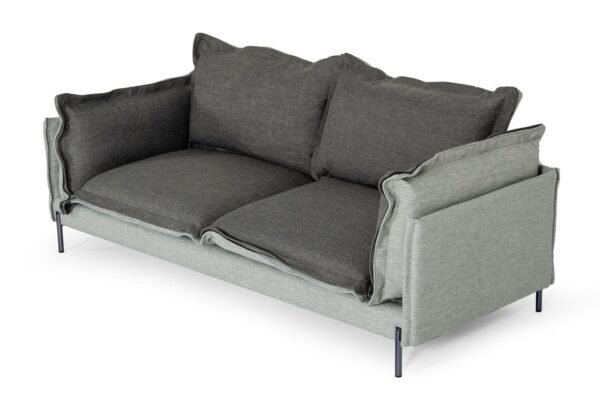 Sala Divani Casa Mars - Sofá moderno de tela gris y
  gris oscuro – Envíos a todo México | FurnitureMX