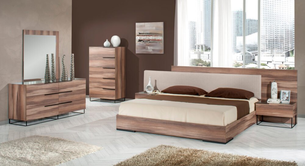 Cómoda italiana moderna de nogal Nova Domus Matteo