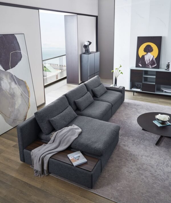 Sala Divani Casa Paseo - Sofá seccional modular
  gris moderno – Envíos a todo México | FurnitureMX