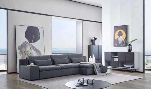 Sala Divani Casa Paseo - Sofá seccional modular
  gris moderno – Envíos a todo México | FurnitureMX