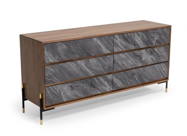 Cómoda Nova Domus Metcalf - Cómoda Mid-Century de
  nogal y gris – Envíos a todo México | FurnitureMX