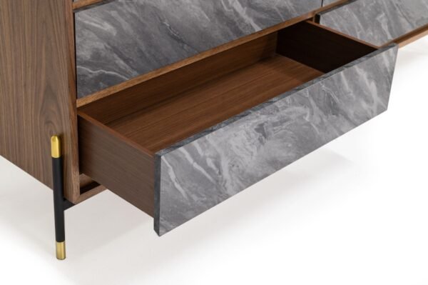 Cómoda Nova Domus Metcalf - Cómoda Mid-Century de
  nogal y gris – Envíos a todo México | FurnitureMX