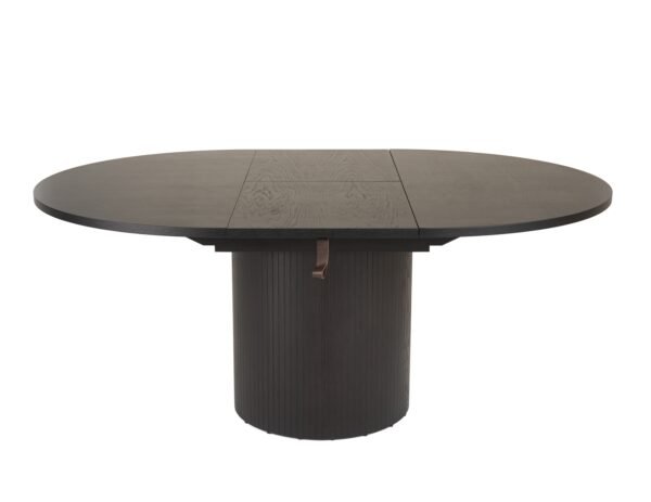 Mesa de comedor Modrest Miami - Mesa de comedor
  redonda moderna de roble negro con extensión – Envíos a todo México |
  FurnitureMX