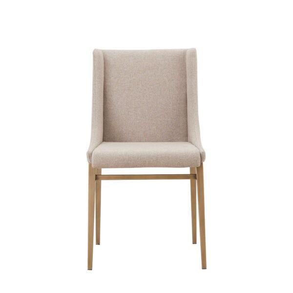 Mueble Modrest Mimi - Silla de comedor
contemporánea beige + latón (juego de 2) – Envíos a todo México | FurnitureMX