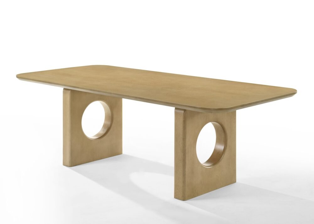 Modrest Oshana – Juego de comedor moderno de roble blanco