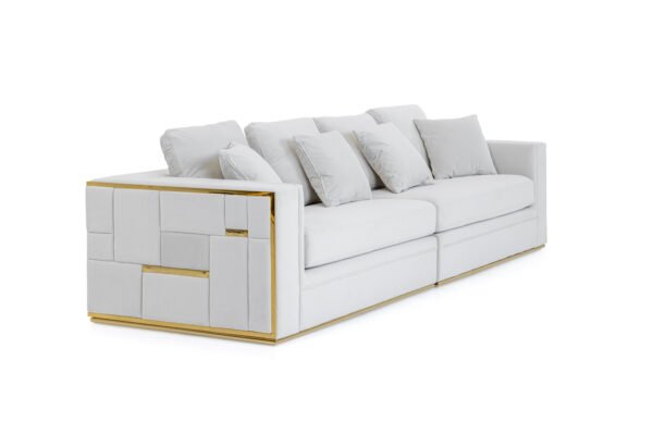 Sala Divani Casa Mobray - Terciopelo gris claro
  Glam + sofá dorado – Envíos a todo México | FurnitureMX