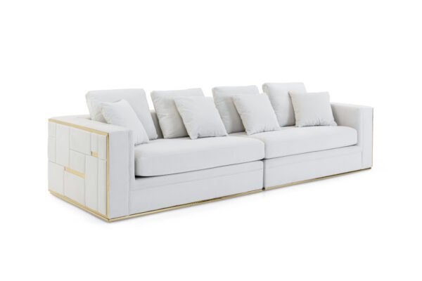 Sala Divani Casa Mobray - Terciopelo gris claro
  Glam + sofá dorado – Envíos a todo México | FurnitureMX
